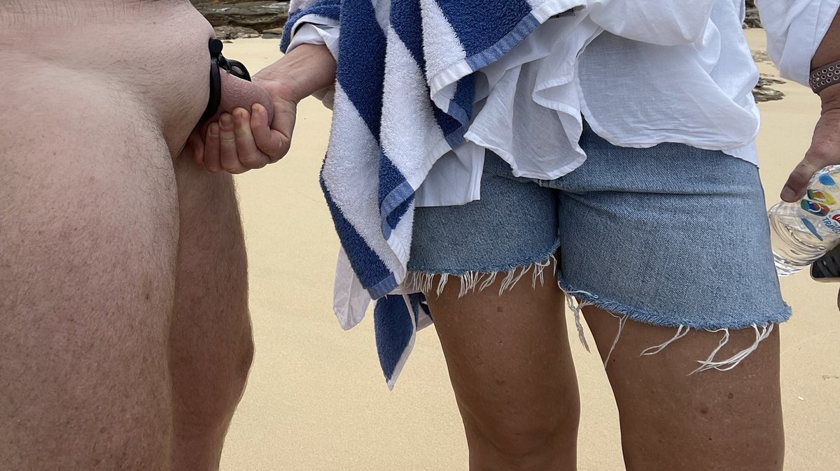 nfrgp's tweet photo. Even on the beach my #pussyfree #cuckolds balls are mine 😉 #flr #hotwife #chastity #chastitycouple #chastitytease https://t.co/wgECE3euLw
