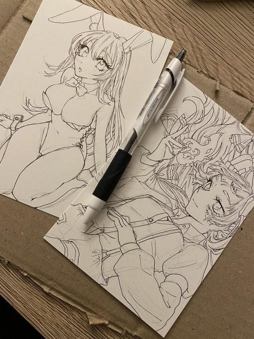 たのしい〜〜はやく色塗りたいな 