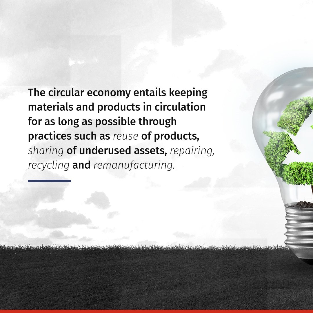 LagosMepb's tweet image. a circular economy is one that has the ability to keep materials and products in circulation through efficient recycling and reuse of items. Lagos State is committed to transitioning to circularity towards building a sustainable and more inclusive economy. #LagosMepb #recycle