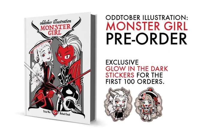 International and Singapore based Pre-orders for my Oddtober Illustration: Monster Girls artbook are LIVE now on my ETSY store (First 100 orders come with 2 glow-in-the-dark stickers)! SHOP HERE: https://t.co/eAUO7RLpZC

Singapore buyers can DM me to make self-collection info! 
