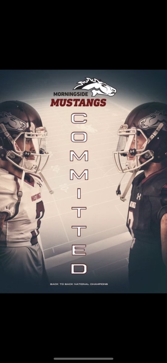 GaigeHeissel's tweet image. I am excited to announce I have committed to play football with the Morningside Mustangs. I am thankful for my family who has supported me on my journey and can’t thank my coaches and teammates enough. I am looking forward to joining the Mustang family!