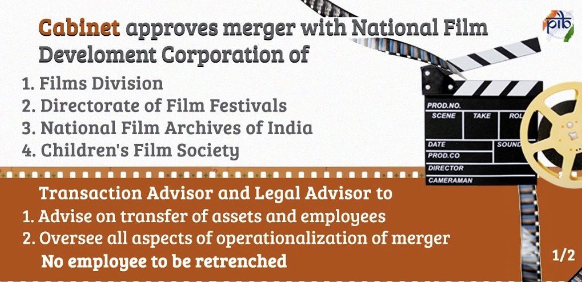 Vivek Ranjan Agnihotri (@vivekagnihotri) on Twitter photo Brilliant decision by <a href="/narendramodi/">Narendra Modi</a> & <a href="/PrakashJavdekar/">Prakash Javadekar</a> to merge various govt aided film bodies under one umbrella. This will stop wastage, corruption, favouritism and it’s an end of Leftist hold in Govt aided films. It will help genuine filmmakers. No PM had the guts to do this. Brilliant decision by <a href="/narendramodi/">Narendra Modi</a> & <a href="/PrakashJavdekar/">Prakash Javadekar</a> to merge various govt aided film bodies under one umbrella. This will stop wastage, corruption, favouritism and it’s an end of Leftist hold in Govt aided films. It will help genuine filmmakers. No PM had the guts to do this.