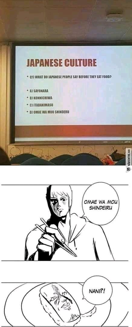 AnimeStolen's tweet photo. OMAE WA MOU SHINDEIRU...😂😂😂
#Kenshiro #FistoftheNorthStar #anime #animememe https://t.co/Vuo9wbLdP7