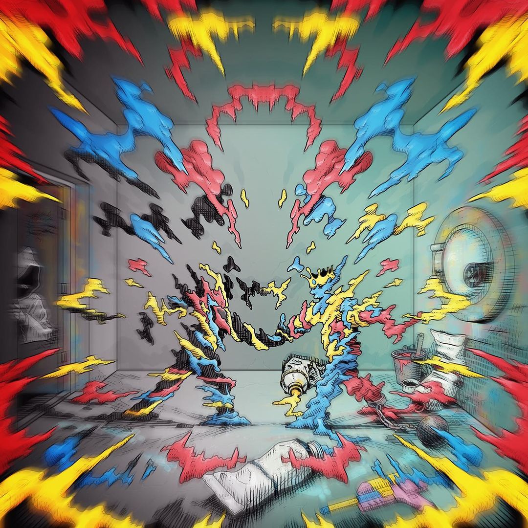 2nd track - Nevercomanie "He found his hero at next room.Hero had been Incarcerated for decades.Hero is made of colorful paint.They exploded and combined each other."