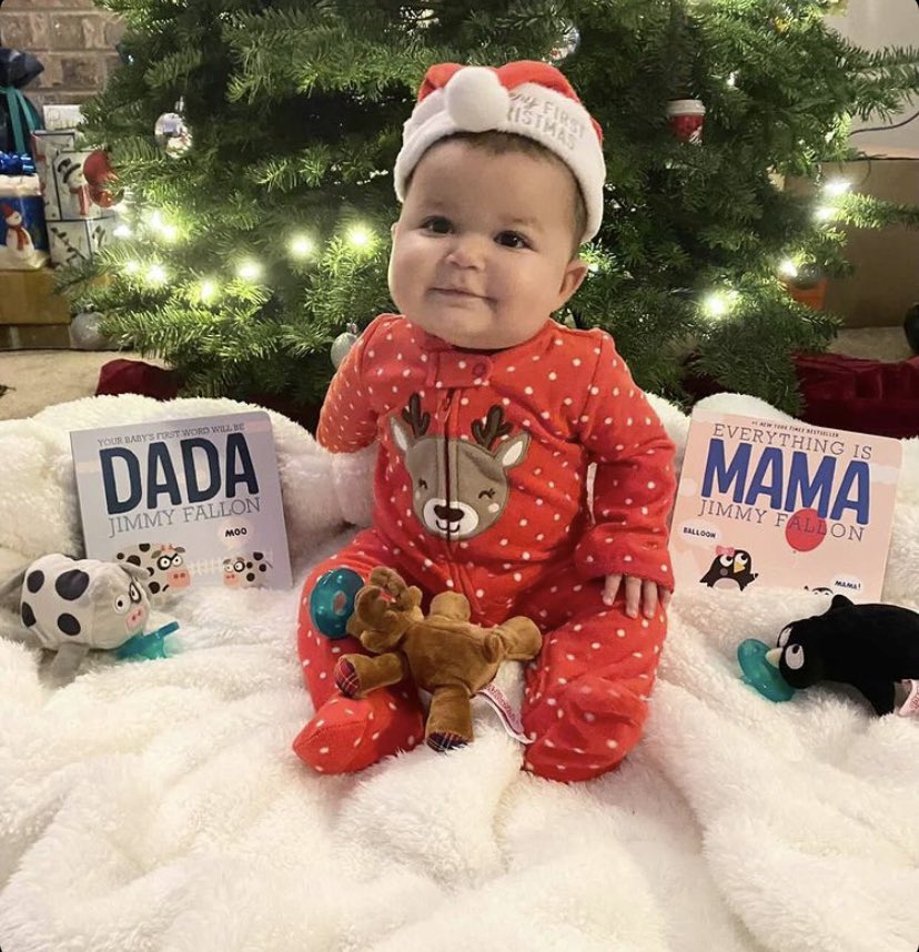 Baby’s First Christmas ❤️
<a href="/jimmyfallon/">Jimmy Fallon</a>