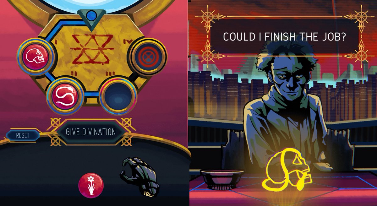 DIVINATION ($0.99) - "The runes have been set, show them the answer." it's a time of despair and uncertainty in the future - the kind of time made for you, a fortune teller. listen to their stories. read their futures - and perhaps change them.  https://store.steampowered.com/app/1180250/DIVINATION/