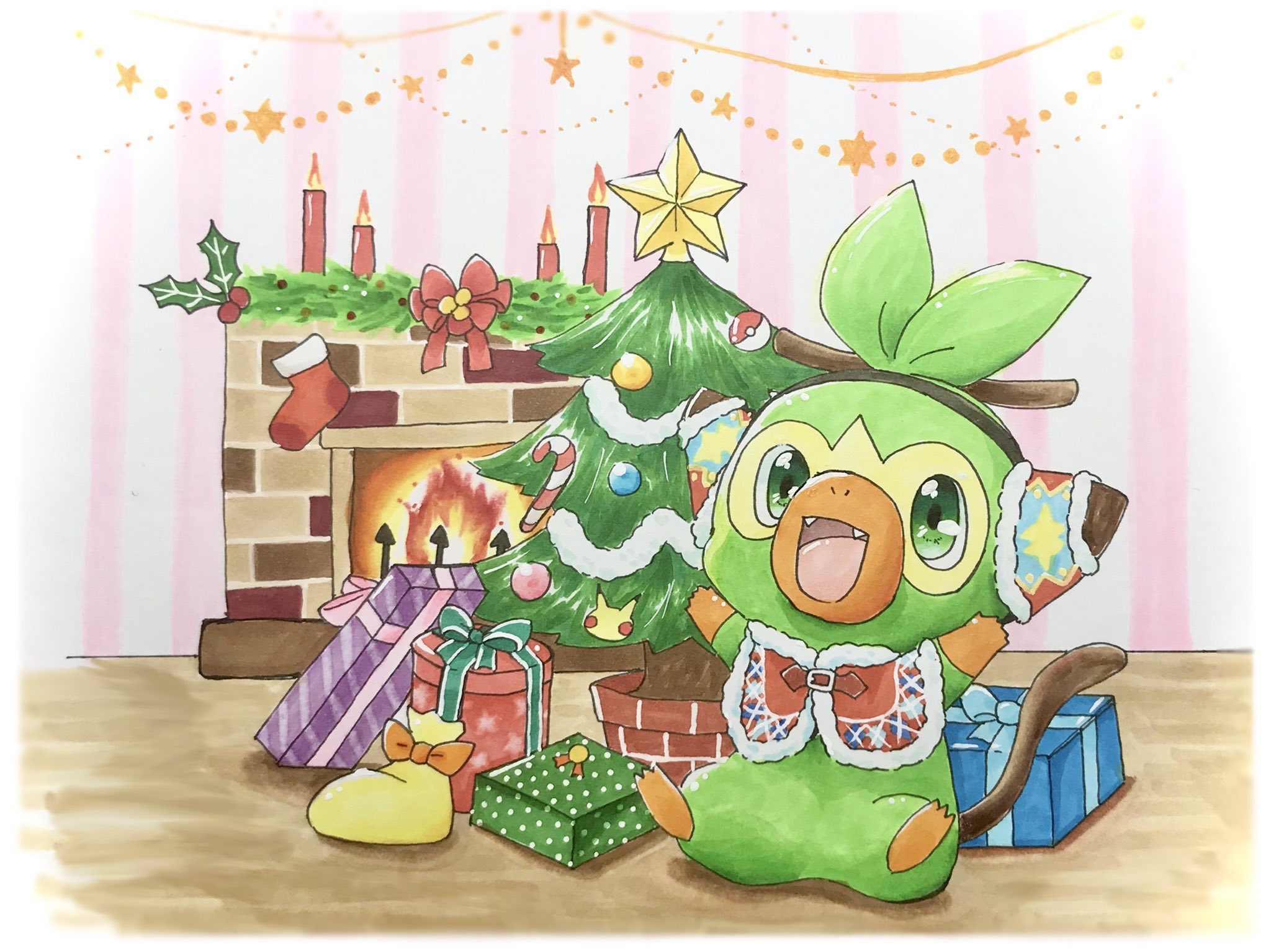 Twitter 上的 瓜売 うり メリークリスマス ポケセンクリスマスのサルノリちゃんがめちゃくちゃにかわいい ポケモンイラスト クリスマスイラスト T Co Rfrtzrns5r Twitter