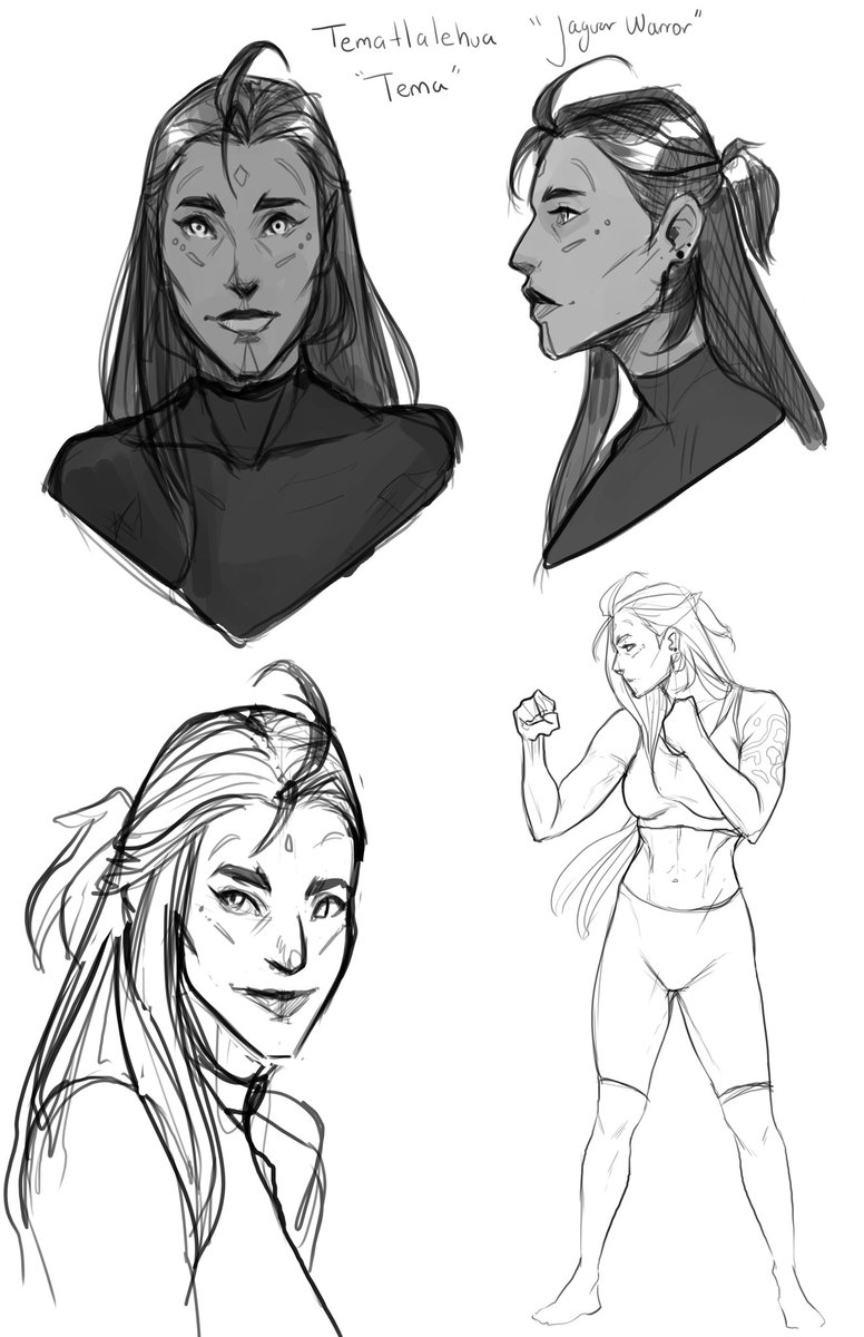 LegionofStars's tweet photo. The Nahua warriors in our #kickstarter may be far from home but they have quickly adapted to life in Space. Check out some of the character sketches created by @APatriciaRamos 
#latino #comicbook #scifi #indiecomics #latinxcreate #aztec https://t.co/ck5NVgenp4