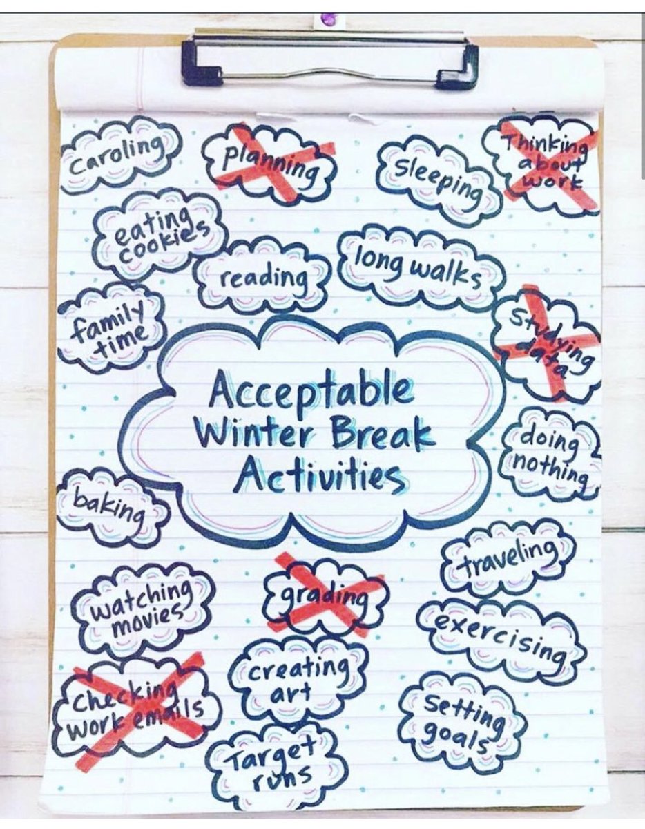 Good reminder! Definitely taking winter break to recharge and relax!