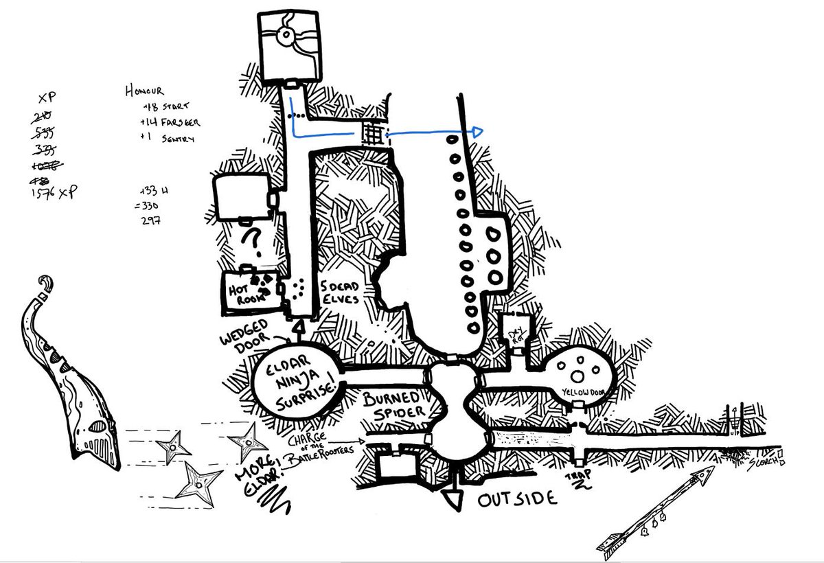 From an old Neoclassical Geek Revival campaign (I think this was five campaigns ago) - we tried to raid a Steel Makers base not realizing that the raid by a commando team of Sea Folk (eldar) was still ongoing at the time.