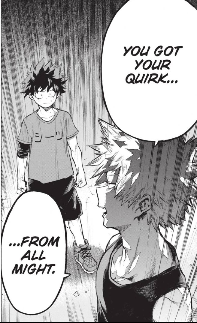 To start off, The OFA cat is 100% coming out of the bag. Deku and All Might were previously able to keep their quirk under wraps with few issues. The only notable mistakes being Bakugo and Tsukauchi