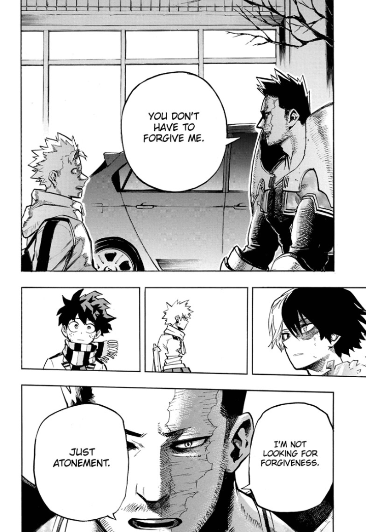 This is REALLY BAD for a lot of people but ESPECIALLY for Endeavor and the Todoroki family. Endeavor was on the path of atonement and was doing a lot better as we had seen throughout the Endeavor Agency Arc. However, Dabi being Touya throws a pretty big wrench into things.