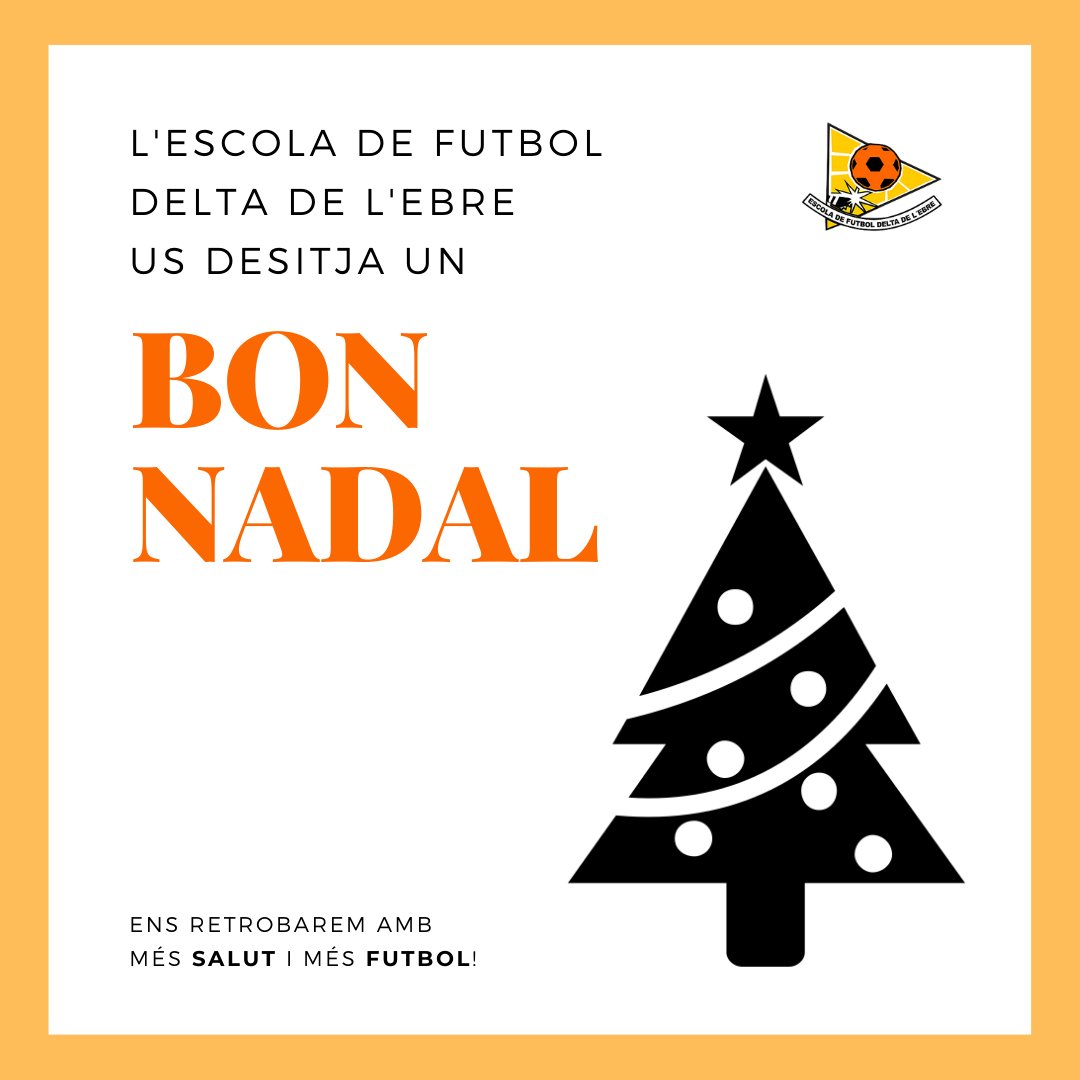 EFDelta's tweet image. 🎄 L’Escola de Futbol Delta de l’Ebre us desitja un Bon Nadal!

#EscolaDelta #FormacióAmbValors #Educació #Valors #BonNadal