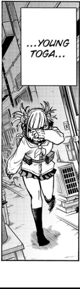 Twice died, Compress isn't far behind, and Toga is about to get left behind by AFO. Not a very good tally for the PLF. Speaking of which Shiggy is going to EXPLODE after he finds out everything he lost. I'm almost happier that he'll find out after the battle is over.