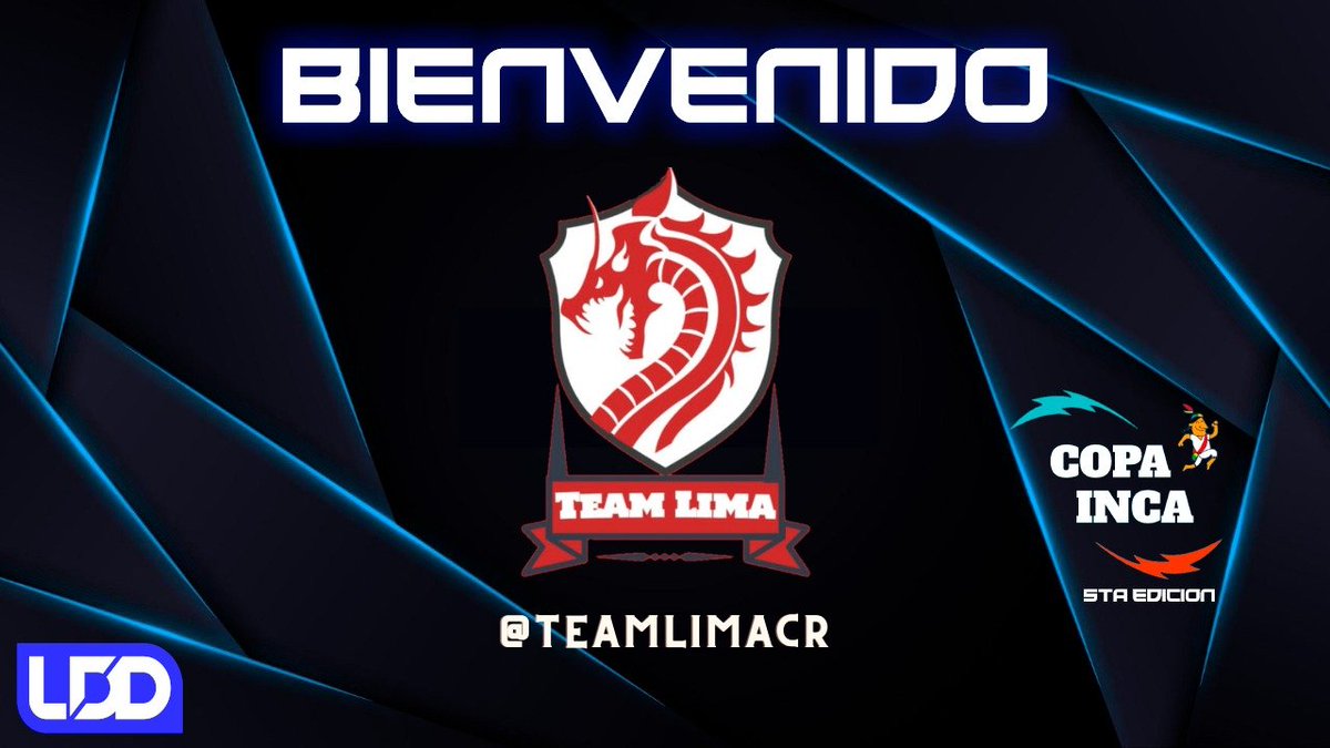 #Bienvenidos👑(08/32)

Un equipo capitalino hace presencia en la 5ta edición de la #CopaInca.
Ellos aseguran que la copa se queda con ellos 😯
Presentamos en la arena incaica a <a href="/TeamLimaCR/">Team Lima</a> 

¿Serán ellos los campeones?
