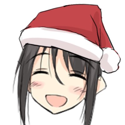 1girl solo hat santa hat closed eyes smile open mouth  illustration images