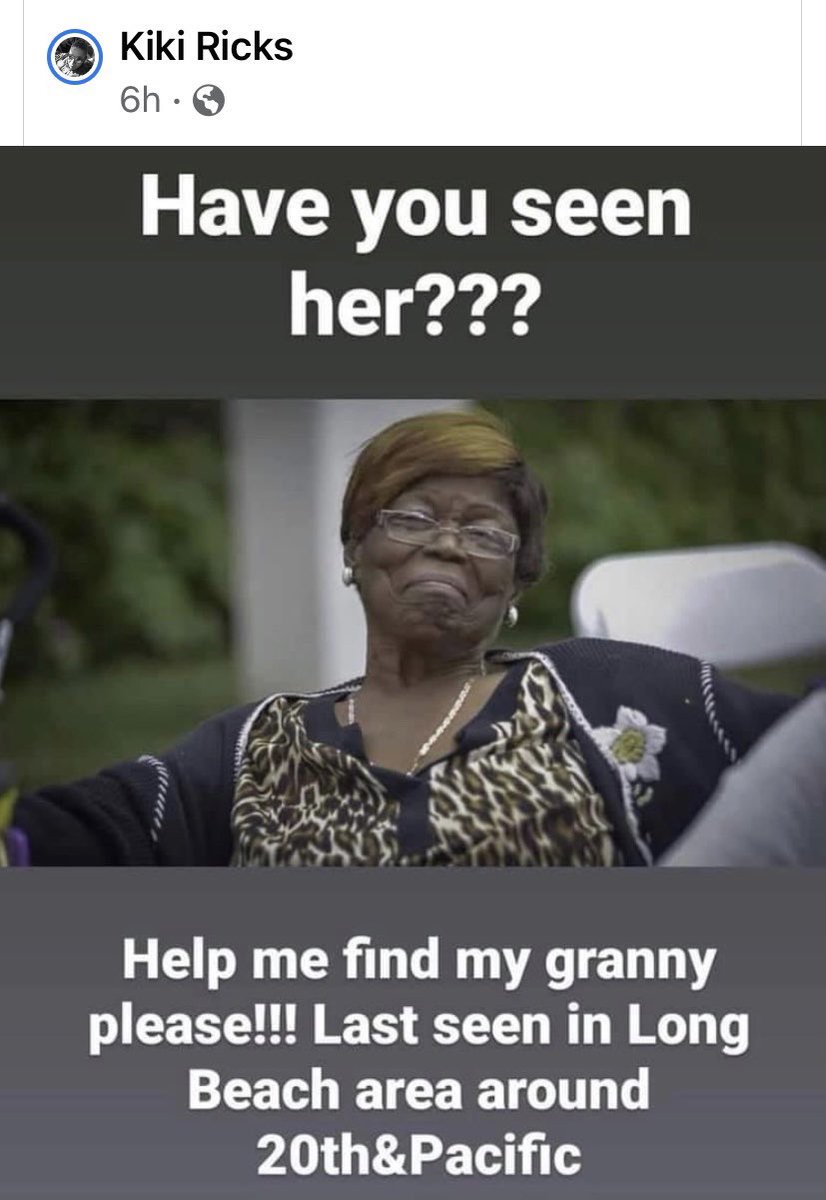 kimfeagin's tweet photo. Long Beach...I need you! The lady pictured here is a member of my church. 2 days ago she went 2 a medical facility near 20th &amp; Pacific for a COVID test. Her family has not seen her since. Her name is Lillie Ricks. Plz spread the word! Her family is desperate to find her. https://t.co/NHrXA2NzYS