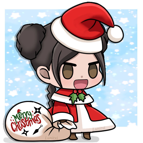 The chibi tenten is on its way to deliver presents to you all. Happy holidays.