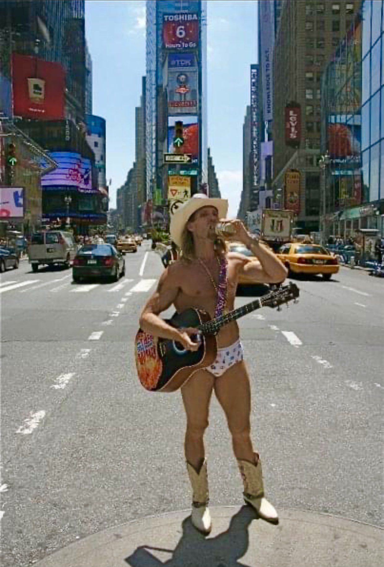 Can t let the day pass without wishing a Happy 50th Birthday to Robert Burck, aka The Naked Cowboy ... 