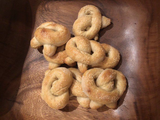 made homemade soft pretzels and they turned out cute and small but that&rsquo;s OK because I can eat one in<a href="/tag/pokemongo"class="tags"><span>#pokemongo</span></a>