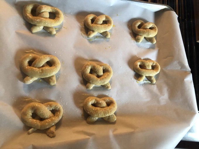 made homemade soft pretzels and they turned out cute and small but that&rsquo;s OK because I can eat one in<a href="/tag/pokemongo"class="tags"><span>#pokemongo</span></a>