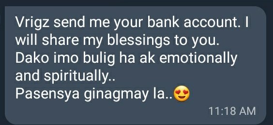 I never thought she would still remember that day. Nakalimutan ko na nga eh. And i was never expecting any Christmas gifts today.Thank you! And she has this parting words pa, which i never thought i had an impact to her emotionally and spiritually. 7/n