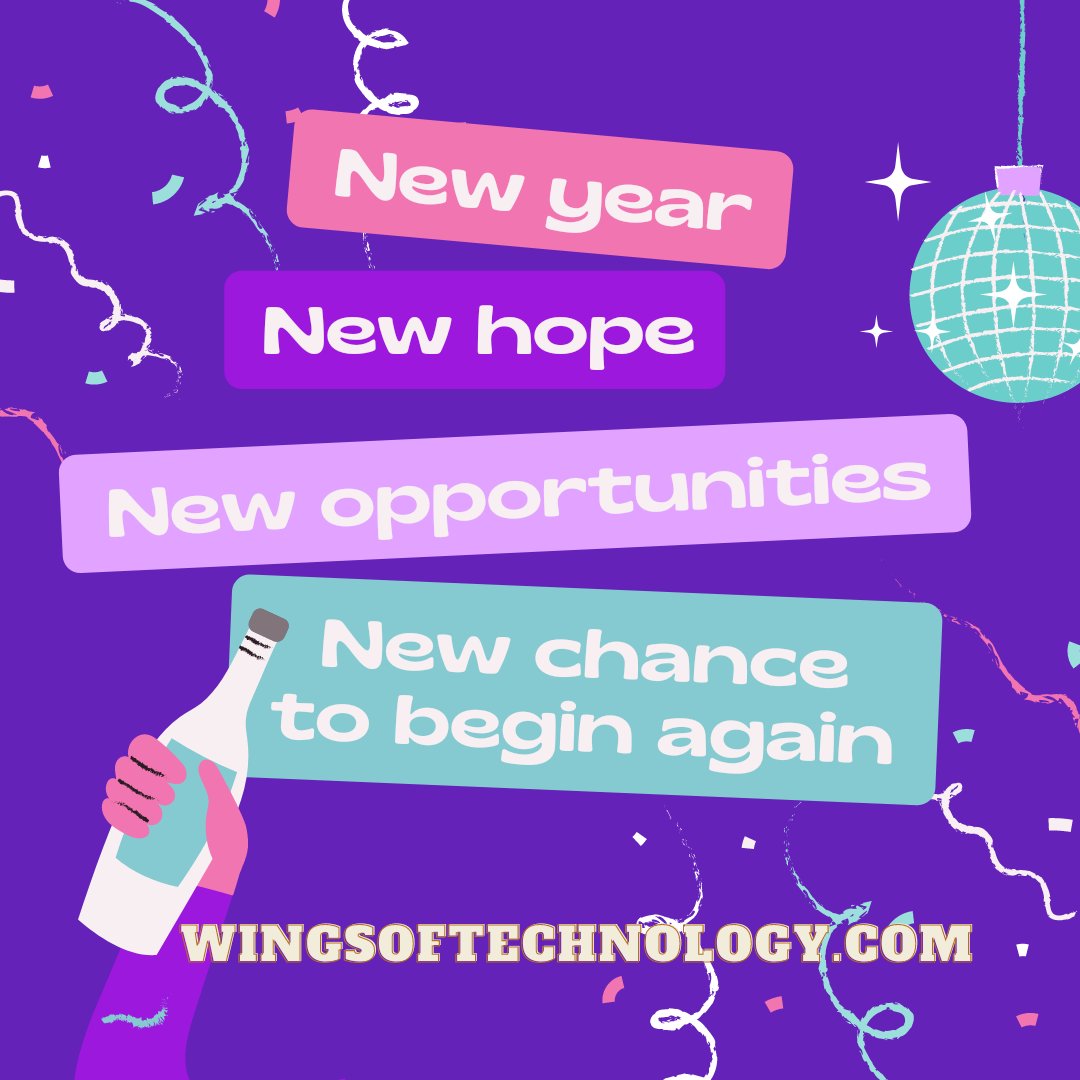 WingsofTech's tweet image. May this year bring new happiness, new goals, new achievements, and a lot of new inspirations on your life. Wishing you a year fully loaded with happiness.