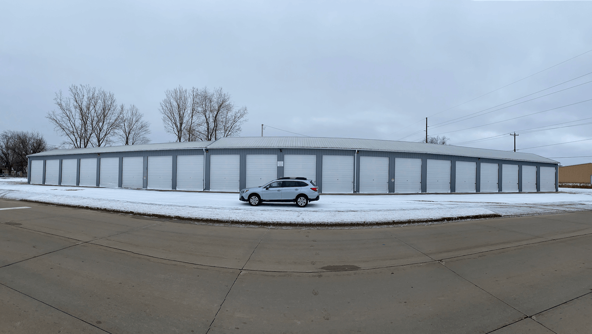 Bonus round! Here's a picture of our building and logo. (Subaru is also ours)