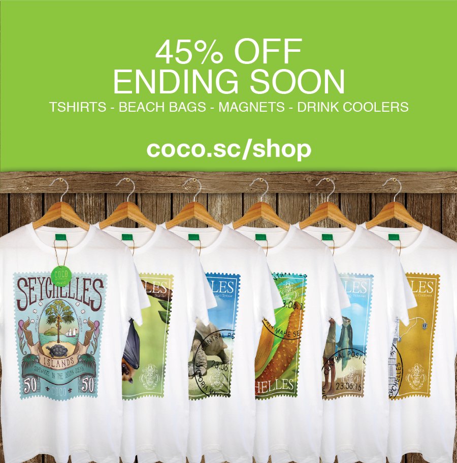cocoseychelles's tweet photo. #EndingSoon: 45% off on all t-shirts, beach bags, magnets, drink coolers, etc. See https://t.co/qBHZv4DUWl

#xmas #promo #discount #Seychelles https://t.co/AfbQizQsCJ