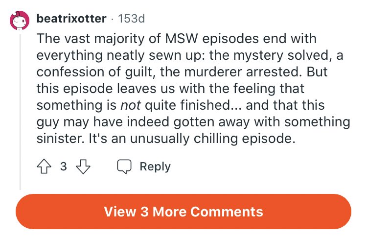 the farewell scene is actually all-time?? happy to see I am just the latest in decades of people being profoundly unsettled and expecting him to be her Moriarty