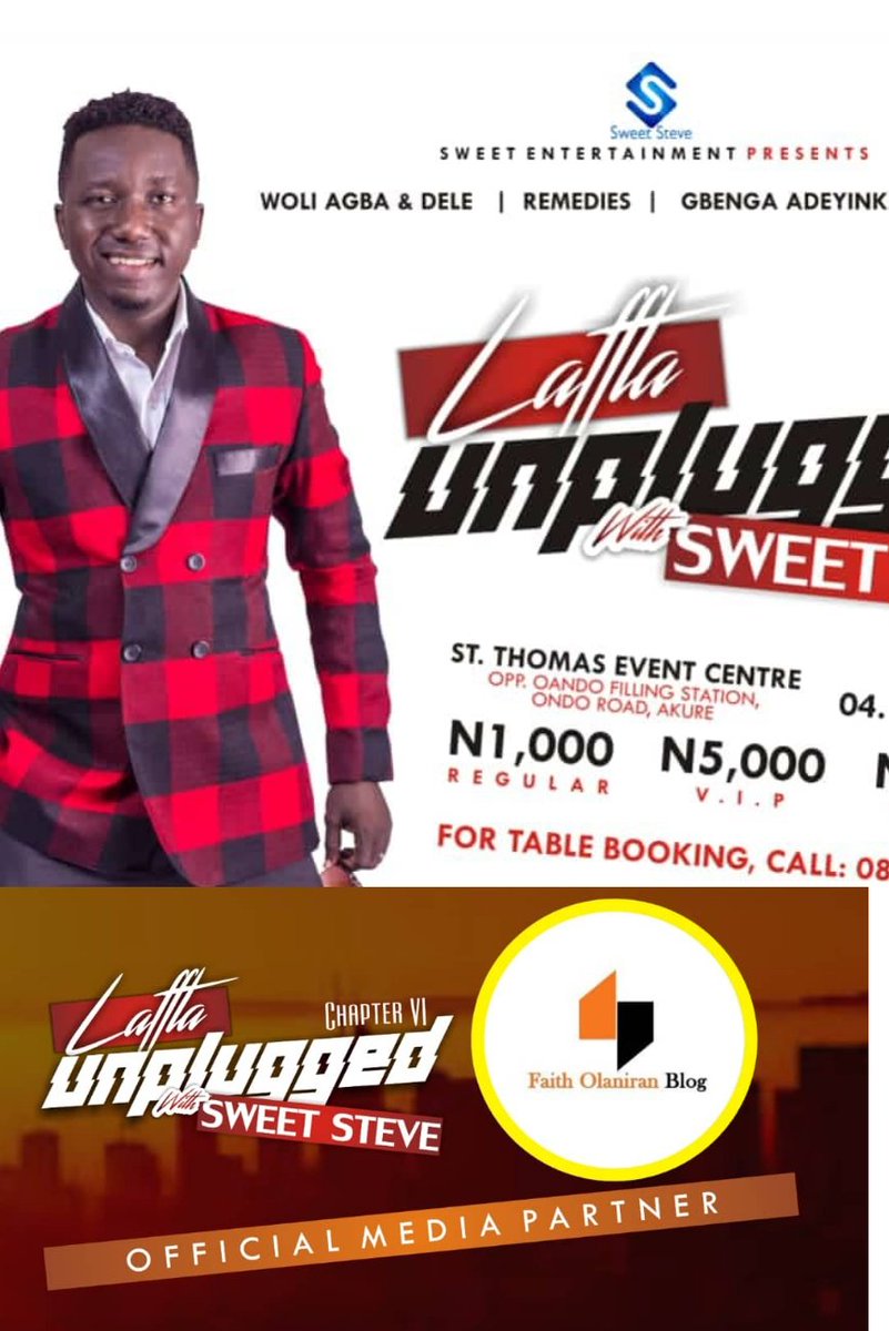 olaniranfaith's tweet photo. He gave entertainment a solid platform in Ondo State, placed Akure on the map. Gave alot of Comedians and Music arts various platforms. #RestOnSweetSteve 
@sweeteststeve 22/12 will be forever in our hearts. We are all out today for you.
I know you are watching from great beyond https://t.co/FtQ5r3fNsJ
