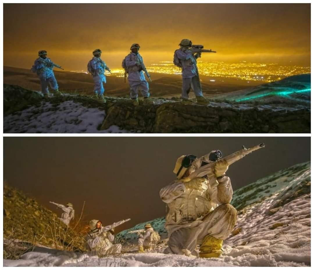 Yılın en uzun gecesinde vatan nöbetinde olan Askerler.