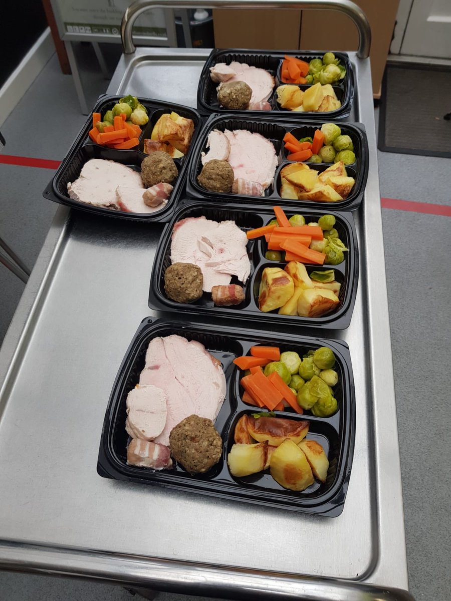 We’re almost ready to deliver our 100 free Christmas lunches today. Sincere thanks  to all our wonderful staff and <a href="/LeighsFound/">Leighs Foundation</a> and <a href="/canterburycc/">Canterbury City Council</a>  for support along with #bookers Canterbury and @mickleprint Happy Christmas from Canterbury Umbrella ☂️🎅🏿🤶🏻⛄️🎄