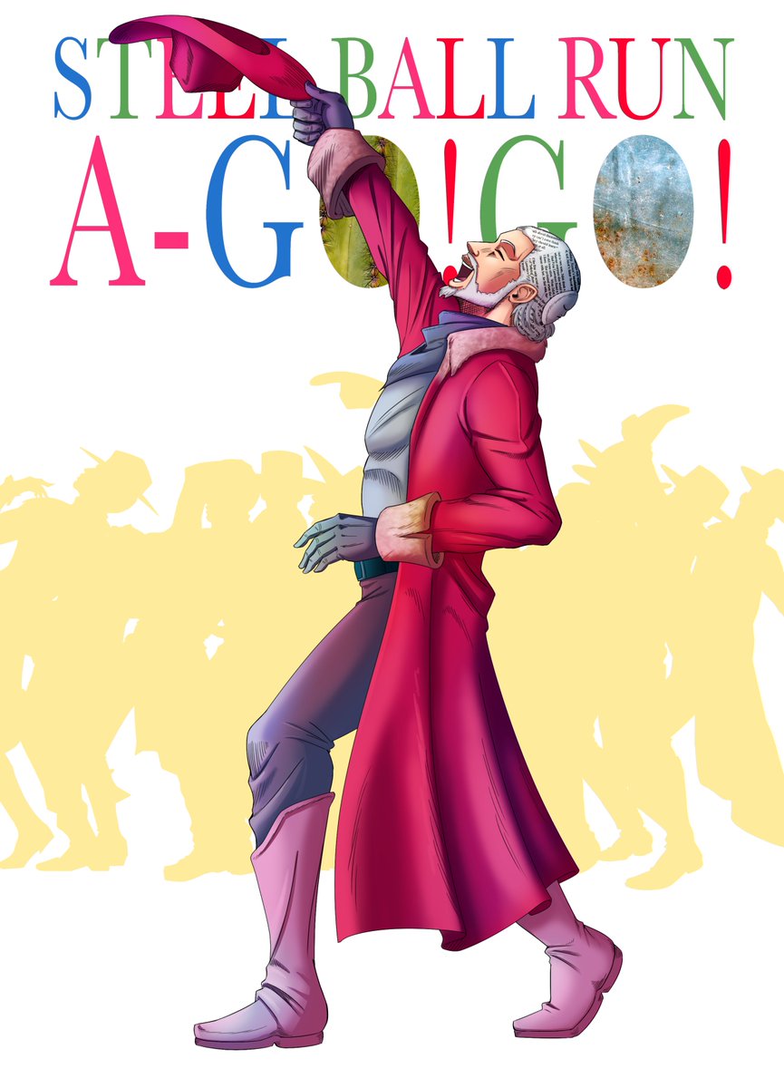 ArtHenryaung's tweet photo. My contribution to #SBRaGoGo! One of the 11 Men.
We all worked really closely to get this train going~

#jojosbizarreadventure #jjba #steelballrun https://t.co/UFlMOhxDHt