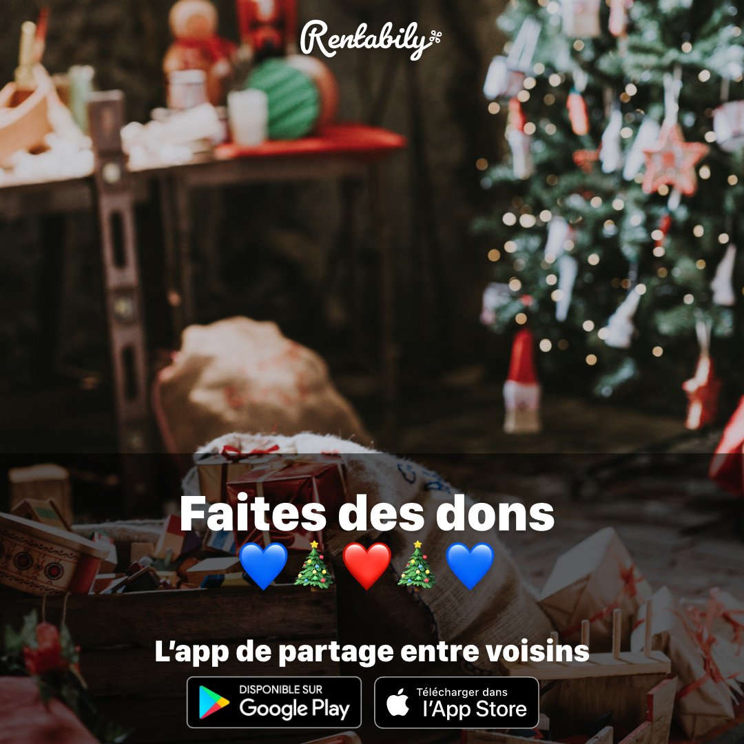 rentabily's tweet photo. #FaitesDesDons🎅🏼
Noël arrive à grands pas et la hotte du père Noël est pleine de nouveaux jouets. C’est le moment de faire le point sur les jouets qu’ils ont et dont ils ne se servent plus pour en faire don… 🎁 
Rejoignez-nous vite sur #Rentabily 

#Partagez #Louez #Donnez https://t.co/OSoAQGTjFr