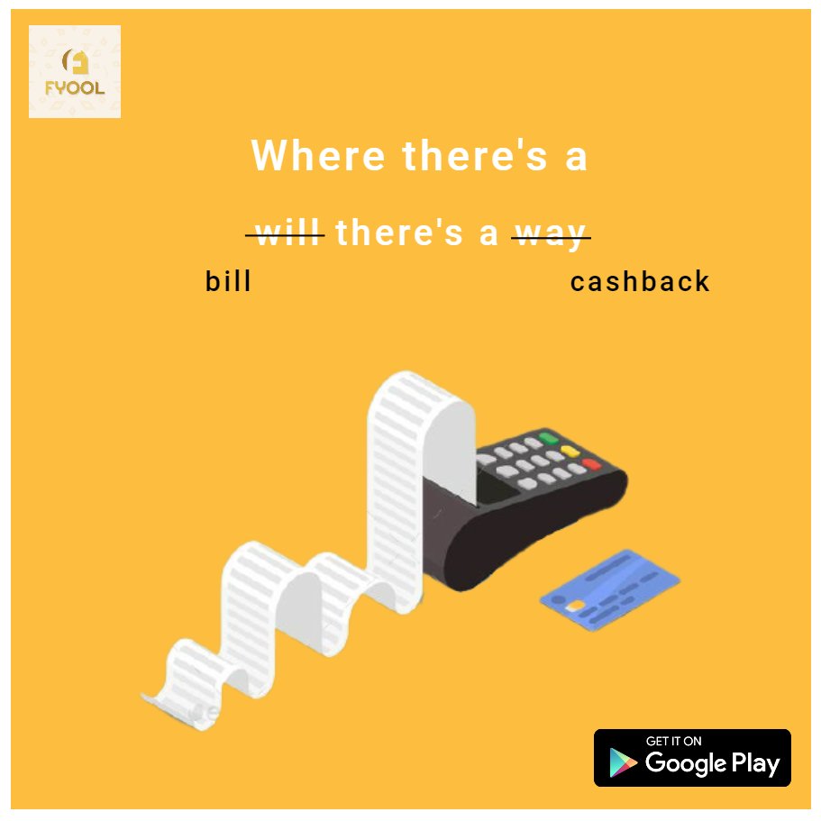 AppFyool's tweet photo. Where there is a bill there is a cashback. Upload your petrol, diesel, CNG, LPG cylinder and restaurant bills and earn up to 50% cashback.
Download the app now : https://t.co/Sef07YzZLw
#fyool #fyoolapp #cashback #startup #startupindia #indianstartup https://t.co/B1CrNQcUBr