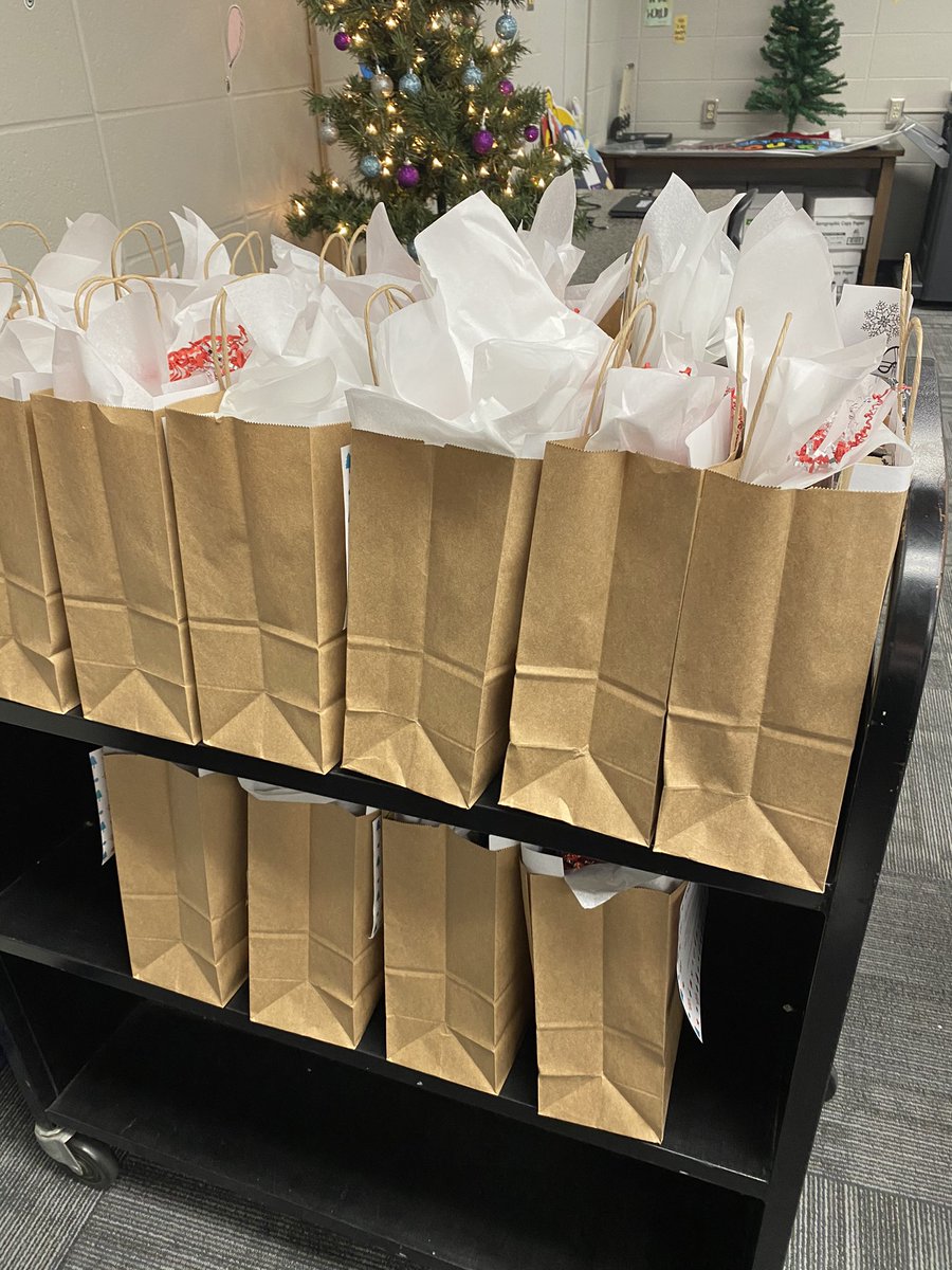 NPGrizzlyLib's tweet photo. These last few weeks have been crazy, but nothing was better than getting 50 lit loot bags out to students. Lit loot is our own library subscription box service! We will do it again in January! #bestatwms #litloot #wsdlibraries #middleschoollibrary https://t.co/tu36fDWQdy