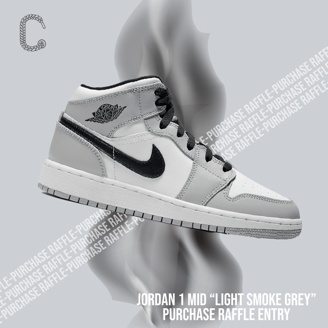 TheClosetInc's tweet photo. PURCHASE RAFFLE EXTRAVAGANZA 

Air Jordan  1 Mid "Light Grey Smoke"

To Qualify: 
1. Like/Retweet this post 
2. Tag 3 friends 
3. Sign up via the link in our bio 

Winners will be contacted Christmas (Dec 25th) and invoiced on Boxing Day (Dec 26th) 

(6 of 6) https://t.co/1phfl4UqlJ