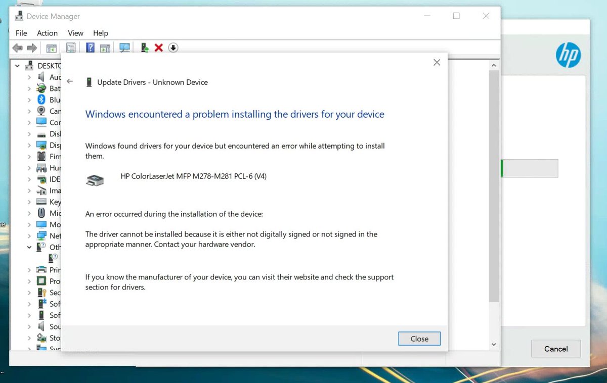 TheGuruTechs's tweet photo. Need help @HP @HPSupport 

Printer was working yesterday. Suddenly stopped working. Removed the printer, now when trying to reinstall it, the following image shows what happens. This happens a lot and I'm tired of reinstalling Windows to fix it. https://t.co/3fIs8nApE0