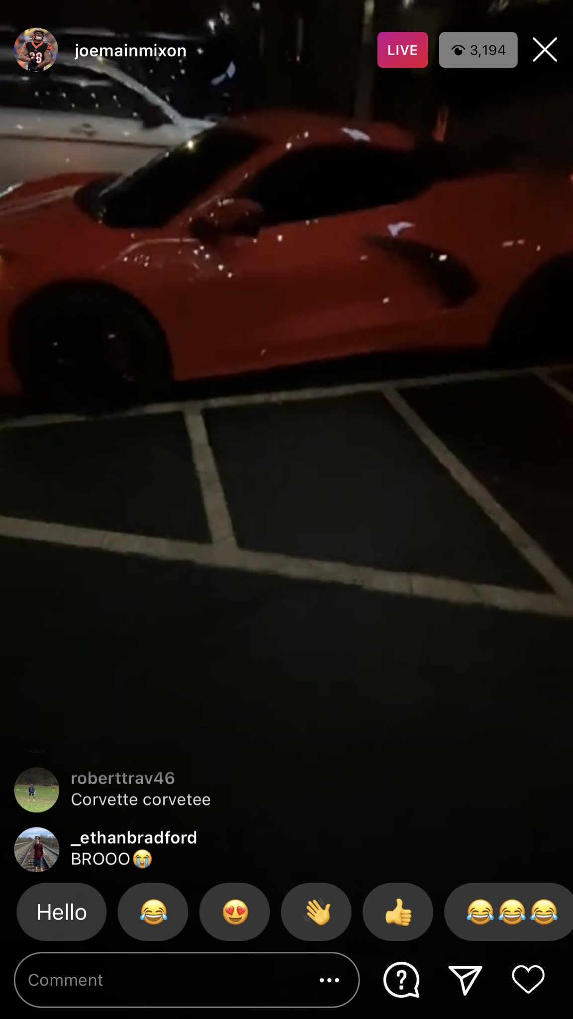 Bengals Football on Twitter "Joe Mixon singing “Corvette Corvette