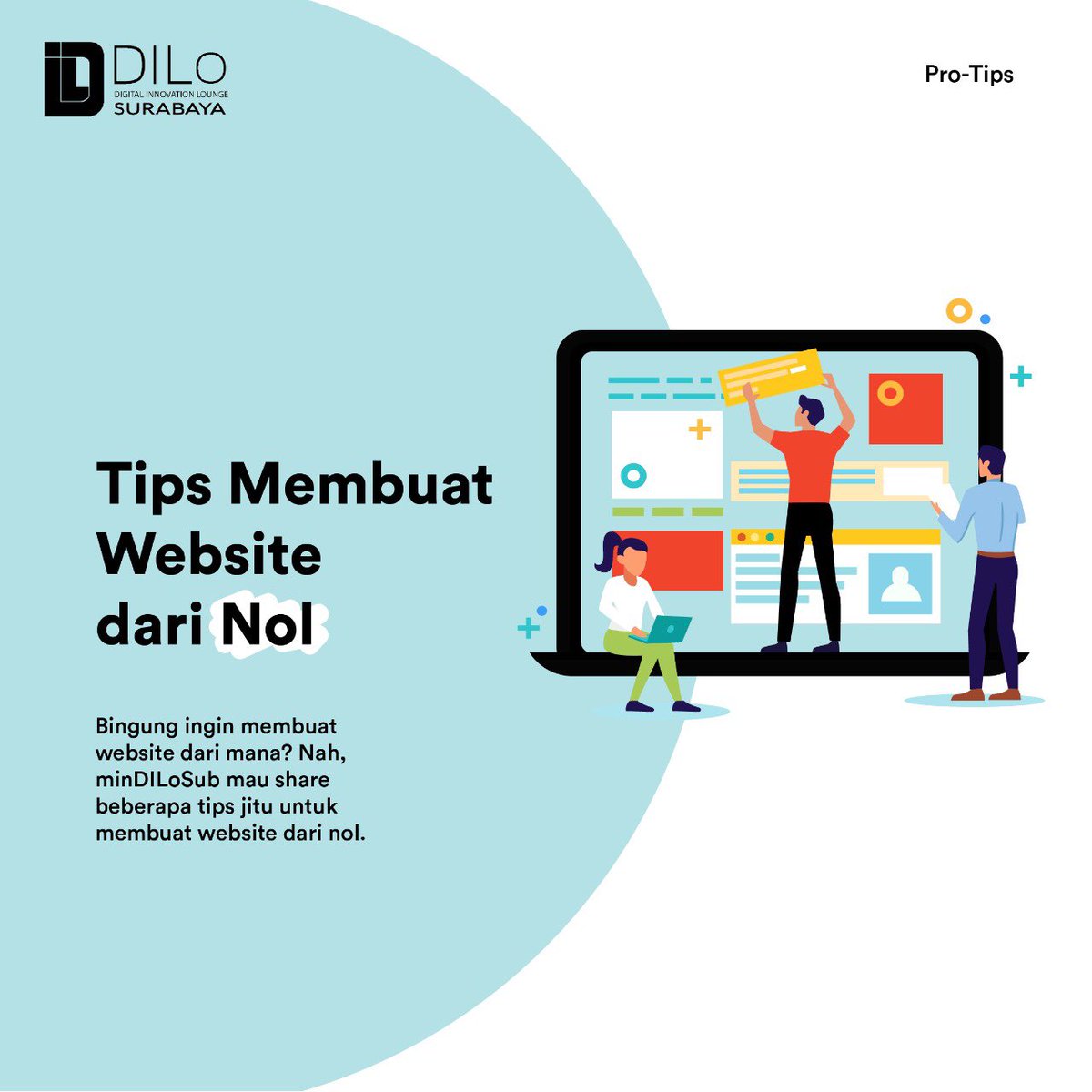 indigospacesub's tweet photo. Halo DILovers, beberapa dari kamu pasti masih bingung, sebenernya gimana sih caranya ngebuat website, tapi dari nol banget.

Nah, ini minDILoSub kasih jurus jitu membuat website dari nol buat kamu!

#DILoSurabaya #DILoSUB #DILo #DILoSUBProTips #ProTips #Tips #StartupTips https://t.co/GzaQZGeCqH