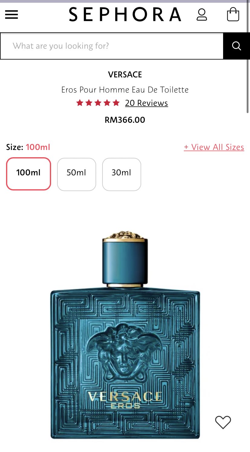 versace eros edp sephora