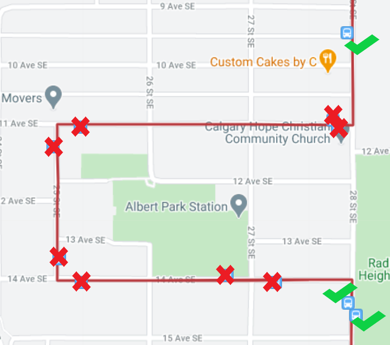 calgarytransit's tweet photo. #CTriders #Route155 #SnowDetour on 28 St SE please see attached map, stops affected: 5887 EB 11 Av 28 St, 4476 WB 11 Av 28 St, 4478 EB 11 Av 26 St, 5889 SB 25 St 14 Av, 4479 NB 25 St 14 Av, 4474 EB 14 Av 25 St, 5886 WB 14Av 27 St, 4473 EB 14 av 27 St https://t.co/I65KYGJ8lI