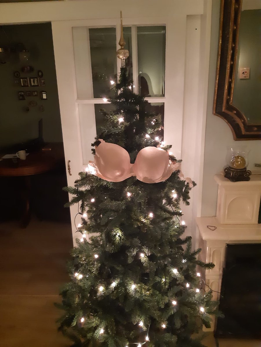 Een nieuwe kerstboom soort😁geintje van mijn dochter lief. 😄