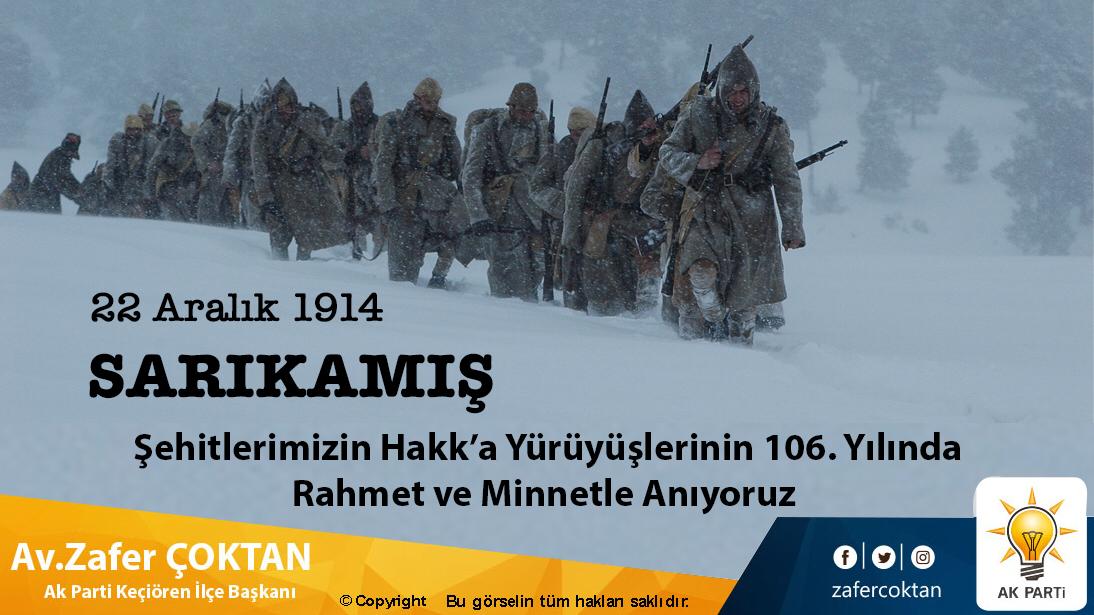 zafercoktan's tweet photo. #22Aralık1914 te #sarıkamıs ta, vatan uğruna donarak canlarını feda eden ecdadımızı, rahmet minnet ve hüzünle yâd ediyorum. Mekanları cennet makamları âli olsun.. 🇹🇷🌹❤️
#SarıkamısSehitleri
#SarıkamısDestanı
#22aralık https://t.co/IN3zzubcZP