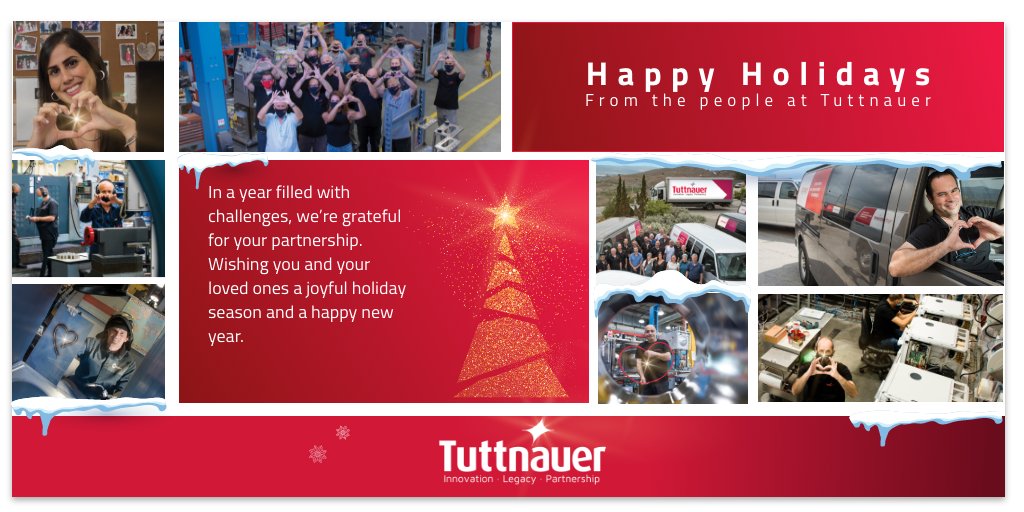 TuttSterilizers's tweet photo. In a year filled with challenges, we're grateful for your partnership. Wishing you and your loved ones a joyful holiday season and a Happy New Year 🥳

#happyholidays #christmastime #tuttnauer https://t.co/NNh9hUaBqV