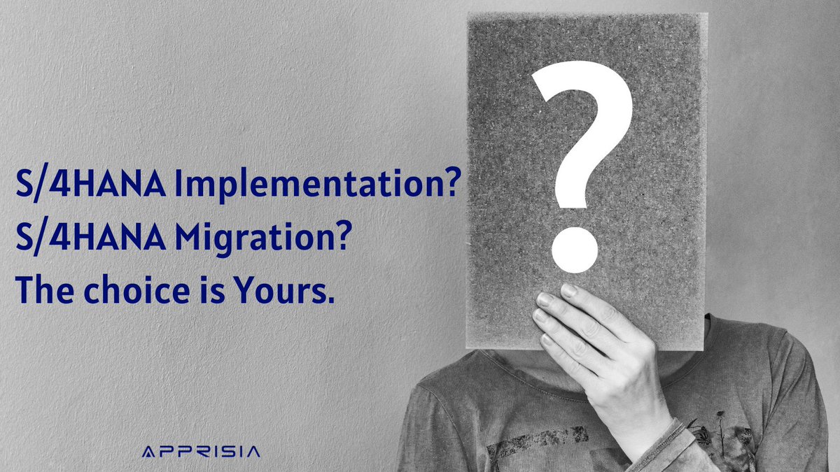 Apprisia_'s tweet image. Curious to know about when to choose #S4HANAImplementation and #S4HANAMigration? #Apprisia provides guidance to choose from SAP S/4HANA implementation and SAP S/4HANA migration. bit.ly/2KfglSF #SAP #S4HANA #SAPS4HANA
