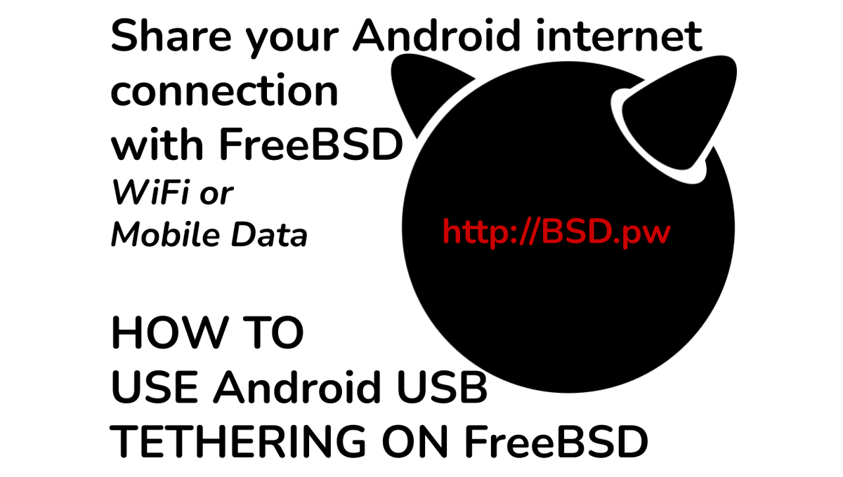 possnfiffer's tweet photo. https://t.co/t9OS2AuBGl Just posted a YouTube video to demonstrate how to get internet on FreeBSD using Android's USB Tethering function. @freebsd If you share your WiFi you have access to the LAN devices as well as the internet. https://t.co/StFWmBoYv9