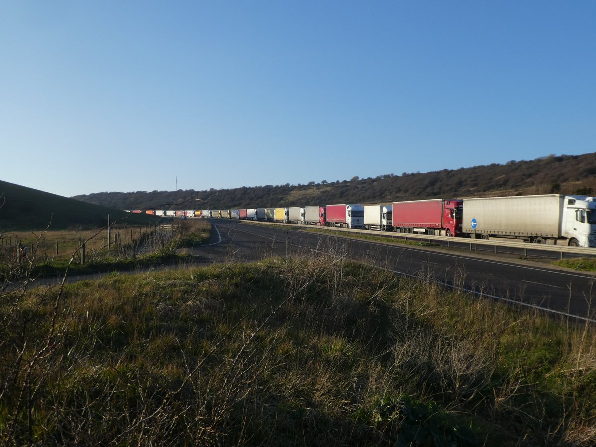 simonhoustoun's tweet photo. BBC #r4today : “100’s of lorries stuck again/ drivers spending a second night on M20 o/night".
Priti Patel :“no’s fluctuate throughout the day, they’er travelling around the country.. they’re dropping off loads ...they’re not static constantly...”
#operationdisaster https://t.co/3GgLrbBOXg