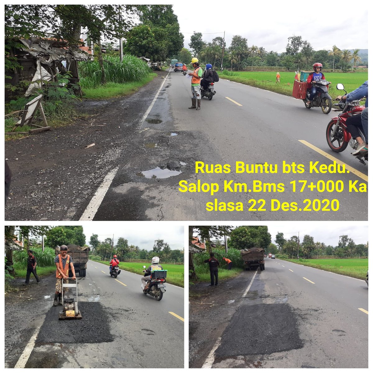 Kegiatan tim penutup lubang PPK 2.5 Prov. Jateng Selasa 22 Desember 2020.
<a href="/ganjarpranowo/">Ganjar Pranowo</a> 
@bbpjnjatengdiy 
@dpubmckjateng 
<a href="/bptj_cilacap/">BPJ Wilayah Cilacap #JalanCantik #JatengGayeng</a> 
<a href="/bpj_magelang/">BPJ Wil Magelang #JalanCantik #JatengGayeng</a>